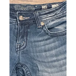 Miss Me Embellished Bling Bootcut Jeans Low Rise 28x34 (28x30) Western Y2K BKE thumbnail 7