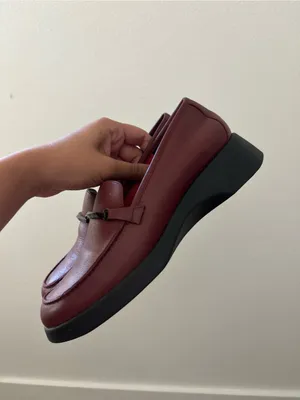 Vintage bass loafers in burgundy thumbnail 3