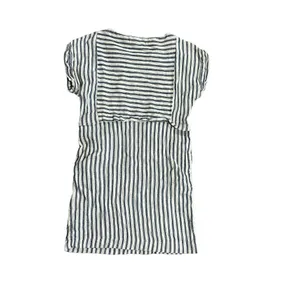 Madewell linen blend blue /‎ off white striped dress sz S thumbnail 3