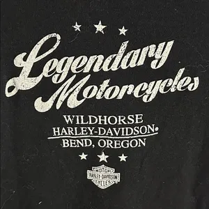 Harley Davidson Legendary Black Motorcycle 100% Cotton Short Sleeve Tee thumbnail 5