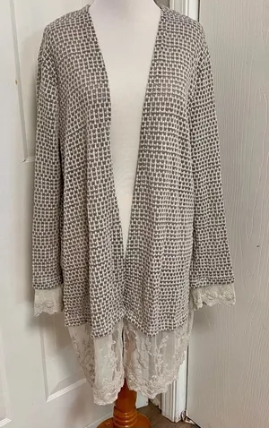 Umgee Sweater Cardigan Lace I4 thumbnail 1