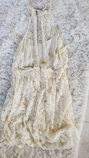 Free People Lace Cream Dress thumbnail 4