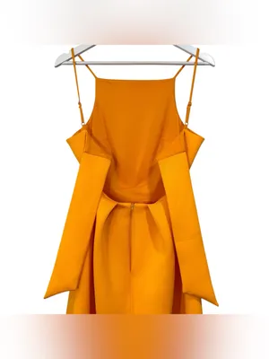 ASOS NWT Orange Fit & Flare Pleated Midi Dress Size 2 Women's thumbnail 8