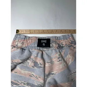 Darc Sport SHE Limited Edition Tiger Camo Sweat Shorts Grey Peach Small 10/500 thumbnail 6