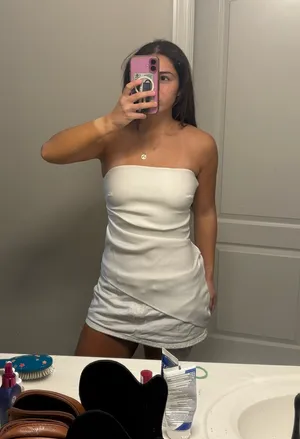 ZARA Asymmetrical Top white thumbnail 1
