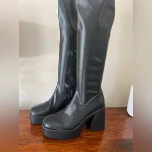 ALDO Maritza Black Platform Knee High Boots Bratz 10 thumbnail 2