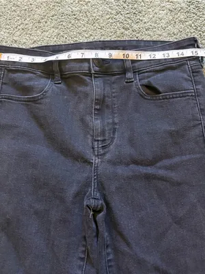 American Eagle Next Level Stretch Jegging Black Womens Size 12 Mid Rise thumbnail 2