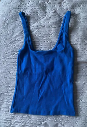 ZARA Blue Tank Top Ribbed thumbnail 1