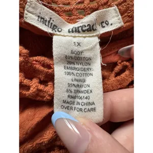 Indigo Thread Co Women Size 1X Crochet‎ Blouse/Dress Whimsy Fairy Boho Hippie thumbnail 8
