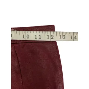 Haute Monde Women's Burgundy Zipper Skirt thumbnail 5