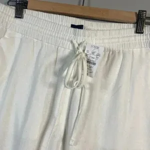 J Crew‎ New Seaside Pant Women White Linen Blend Pull On Pockets Travel Size 8 thumbnail 3