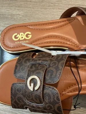 GBG Los Angeles Faceoff Brown Logo Slide Sandals Women’s Size 9M New thumbnail 6