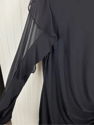 Lauren Ralph Lauren Georgette Ruffle Long-Sleeve Sheath Cocktail Dress Size 16 thumbnail 10