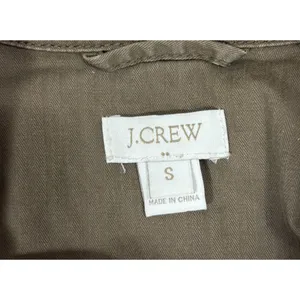 J.‎ Crew Jacket Brown Button Up Lightweight Utility Drawstring Waist Military S thumbnail 4