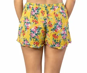 Yellow floral shorts Size medium thumbnail 2