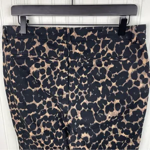 Old Navy Relaxed Mid-Rise Harper Trousers Stovepipe Pants Size 6 Leopard Print thumbnail 5