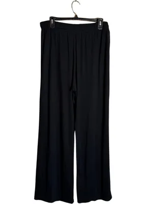 Nuuds Wide Leg Lounge Pants Women's Large Black Loungewear Comfy Relaxation Cozy thumbnail 4