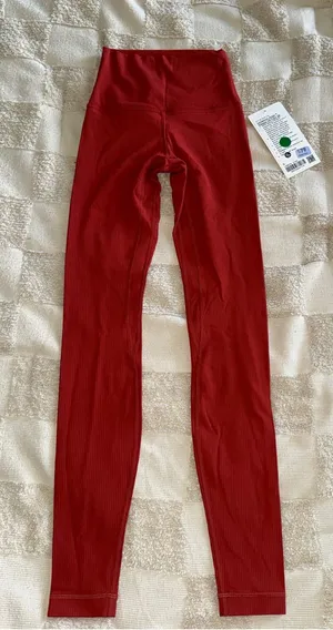 Lululemon Align Cayenne Ribbed High-Waist Leggings 28” size 0‎ thumbnail 1