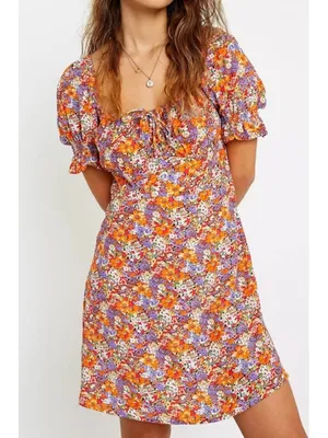 Faithfull Brand Iris Mini Dress Meja Floral Sweetheart Bust Milkmaid Romantic XS thumbnail 5