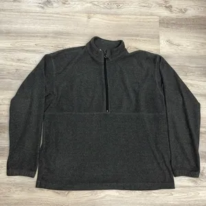 Gray 1/2 Zip Pullover Long Sleeve Lightweight Unisex Sweatshirt Size XL thumbnail 1