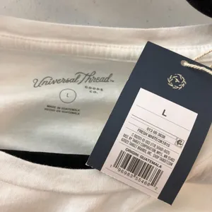 Universal Threads Womens Basic T Shirt Top Short Sleeve White L thumbnail 4