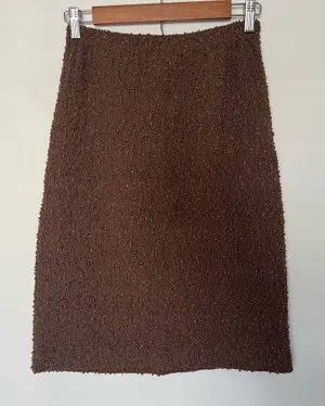 Vintage 90s Front Street Brown Textured Skirt thumbnail 1
