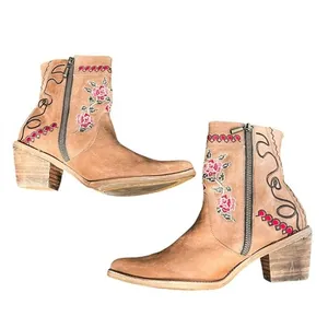 Anthropologie Marco Delli Embroidered Leather Western Boot Size 36 Floral Cowboy thumbnail 9
