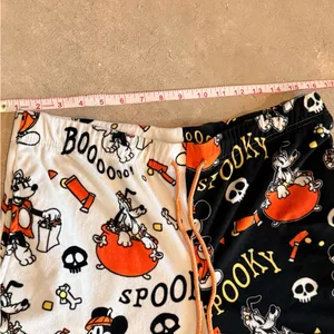 Disney Halloween Mickey Pajama Pants - Black, White, Orange thumbnail 6