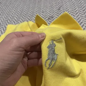Ralph Lauren Golf Women’s Stretch Polo Shirt Yellow Silver Big Pony Size Small thumbnail 5