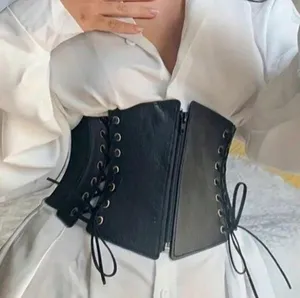 Black Goth Gothic Grunge Emo Alternative Punk Corset Belt thumbnail 1
