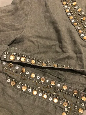 Green Sequin Long Sleeve Size M thumbnail 2