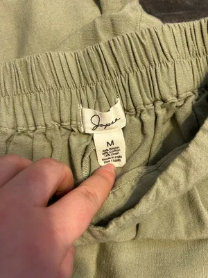 Sage Green Flowy Pants Size M thumbnail 2