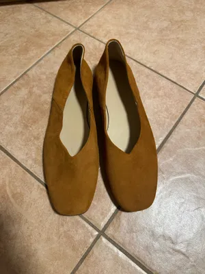 banana republic ITALIAN LEATHER Suede BALLET FLAT chestnut Size 10 thumbnail 2