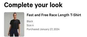 Lululemon Fast and Free Race Length T-Shirt thumbnail 4
