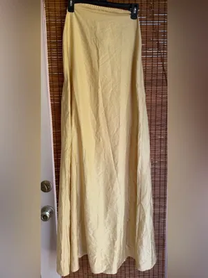 ASOS Design Butter Yellow Strapless Maxi Dress Pockets US 0 thumbnail 2
