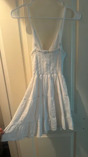 Eyelet Angie Dress White Knot Front thumbnail 3