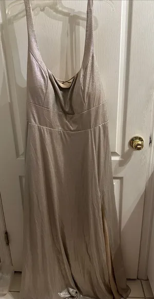 Jules & Cleo Shimmering Gold Prom Dress thumbnail 1