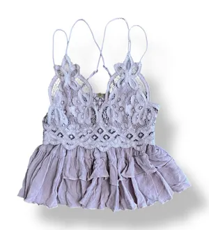 Free People Adella Cami Womens Size S‎ in Muave Boho Crochet thumbnail 1