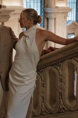 Amanda Uprichard Samba Gown in Ivory thumbnail 1