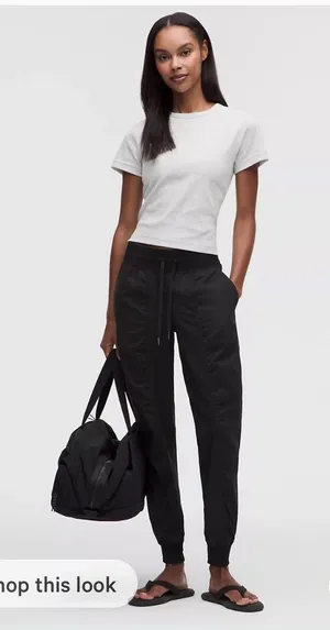 Lululemon black Dance Studio Mid-Rise Jogger active fall workout $118 casual thumbnail 1