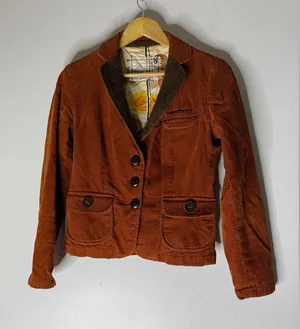 Trovata Brown Corduroy‎ Blazer Size Small 3 Button thumbnail 1