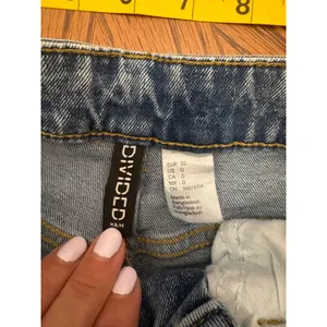 H&M Divided Straight Leg Jeans Women 0 Blue High Waisted Denim Medium Wash thumbnail 4