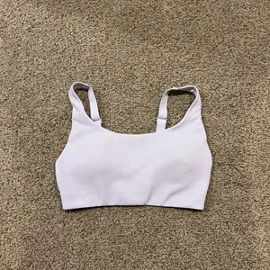 lululemon in alignment straight strap bra light support in lavender dew thumbnail 2