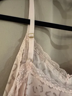 Honeydew Pale Pink Leopard-Print Lace Trim PJ Top thumbnail 3