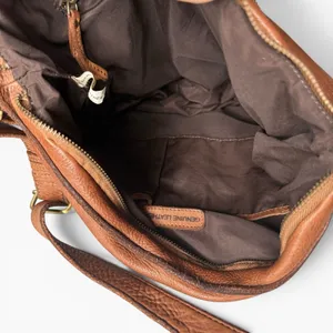 Marta Ponti Brown Woven Soft Leather Shoulder‎ Bag Boho Italian Style Satchel thumbnail 4