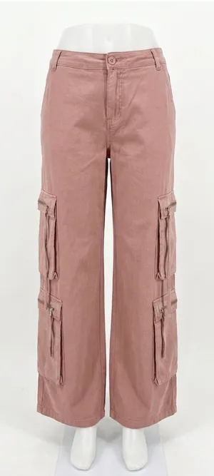 Risen Jeans High Rise Wide Leg Tencil Cargo Pant thumbnail 1
