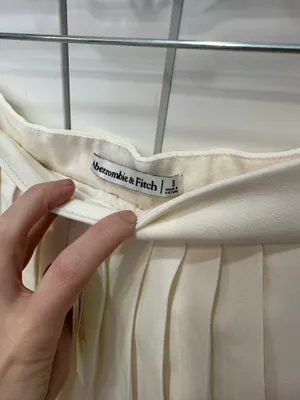 Abercrombie Pleated Wrap Mini Skort Cream thumbnail 6