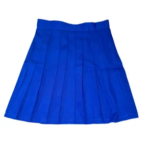 Womens Royal Blue Pleated Mini Skirt A-Line Preppy Tennis Y2K Schoolcore XS thumbnail 3