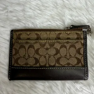 y2k Coach Brown Signature Card Holder Coin Purse thumbnail 2