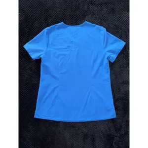 FIGS Women's‎ Technical Collection Scrub Top Blue Short Sleeve Pocket Sz M thumbnail 5